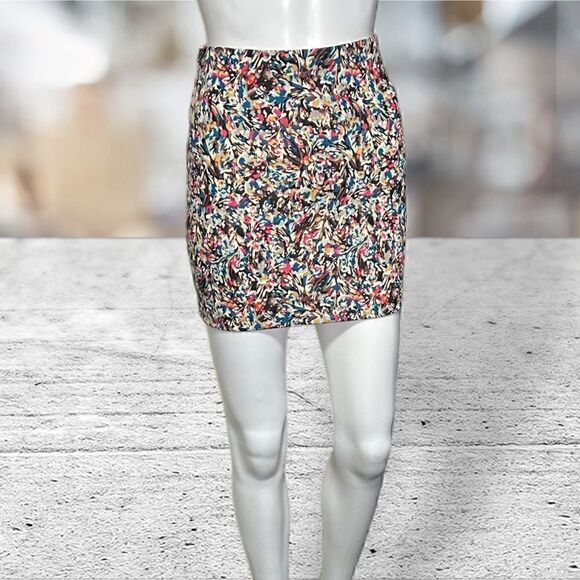 BCBG Generation Stretch Print Mini Skirt - Picture 1 of 7